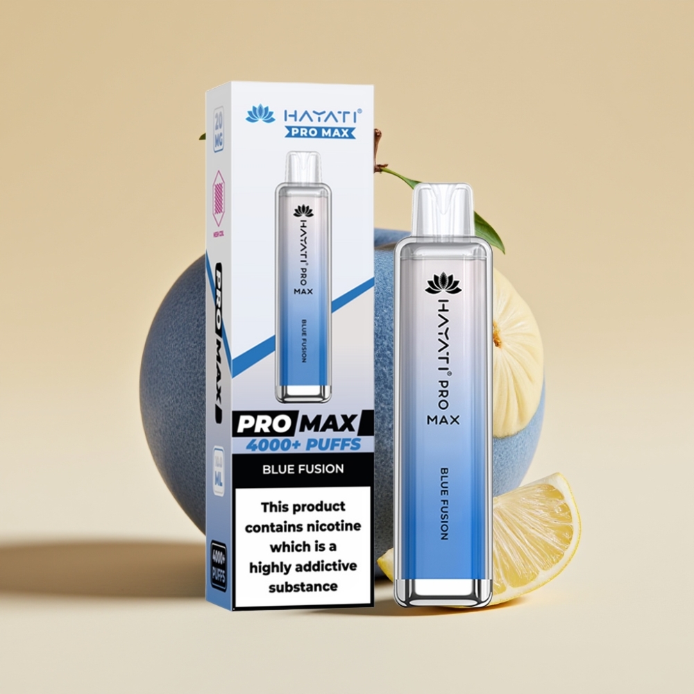 Hayati Pro Max 4000 Puffs Jednokratni Vape Plava Fuzija – 5% Nikotin, 1400mAh Baterija, Dual 1.1 Ohm Mesh Coil