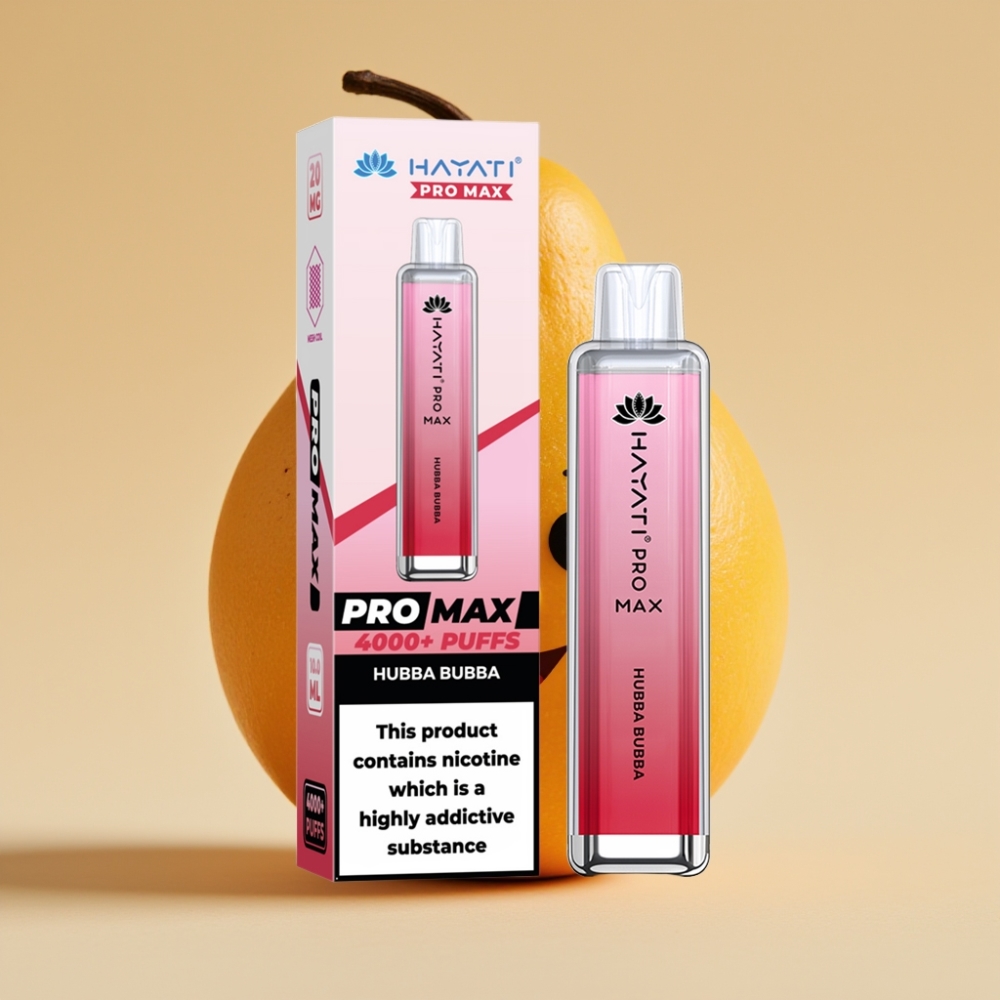 Hayati Pro Max 4000 Pufova Dispozabil Vape Bubica - Dual 1.1 Ohm, 1400mAh, LED