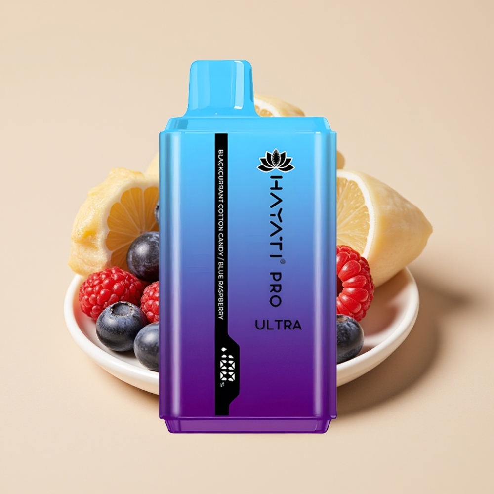 Hayati Pro Ultra 15000 Puffs Crna Ribizla Šećerna Vuna Plava Malina Jednokratni Vape