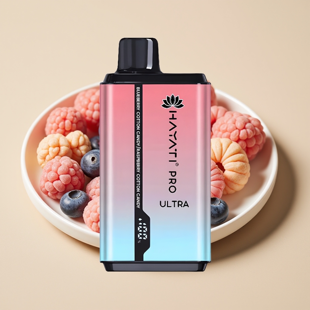 Hayati Pro Ultra 15000 Puffs Dizpozejbl Vejp Borovnica Šećerna Vuna Malina Šećerna Vuna 2×12ml 2% Nikotina