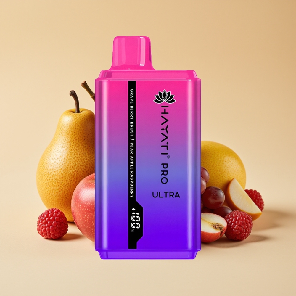 Hayati Pro Ultra 15000 Puffs Jednokratni Vape 850mAh 24ml 2% Nikotina Grozdje Jagoda Kruška Jabuka Malina