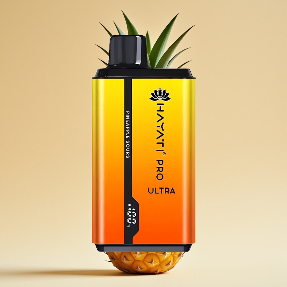Hayati Pro Ultra 15000 Puffs Jednokratni Vape Ananas Kiselo sa 850mAh Baterijom i 2×12ml Tecnosti