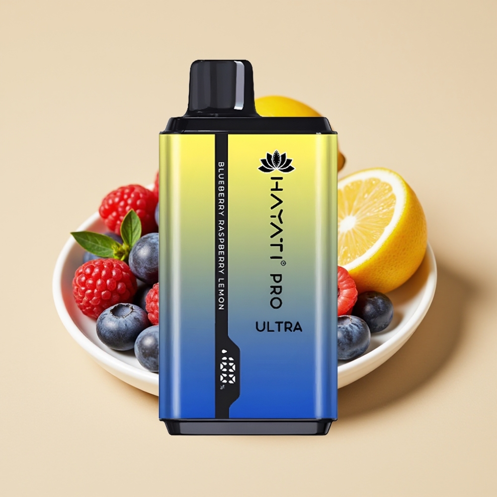Hayati Pro Ultra 15000 Puffs Jednokratni Vape Borovnica Malina Limun - 2×12ml, 2% Nikotina, 850mAh Baterija
