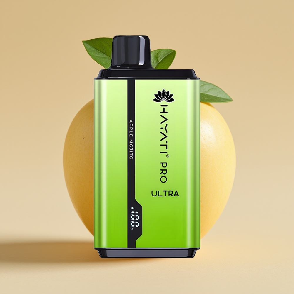 Hayati Pro Ultra 15000 Puffs Jednokratni Vape Jabuka Mojito 850mAh 2×12ml 2%
