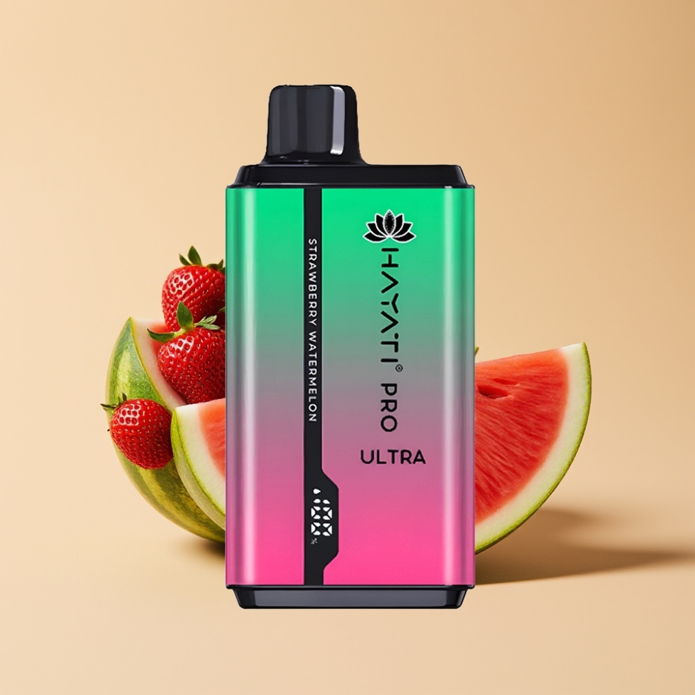Hayati Pro Ultra 15000 Puffs Jednokratni Vape Jagoda Lubenica – 850mAh, 2×12ml, 2% Nikotina