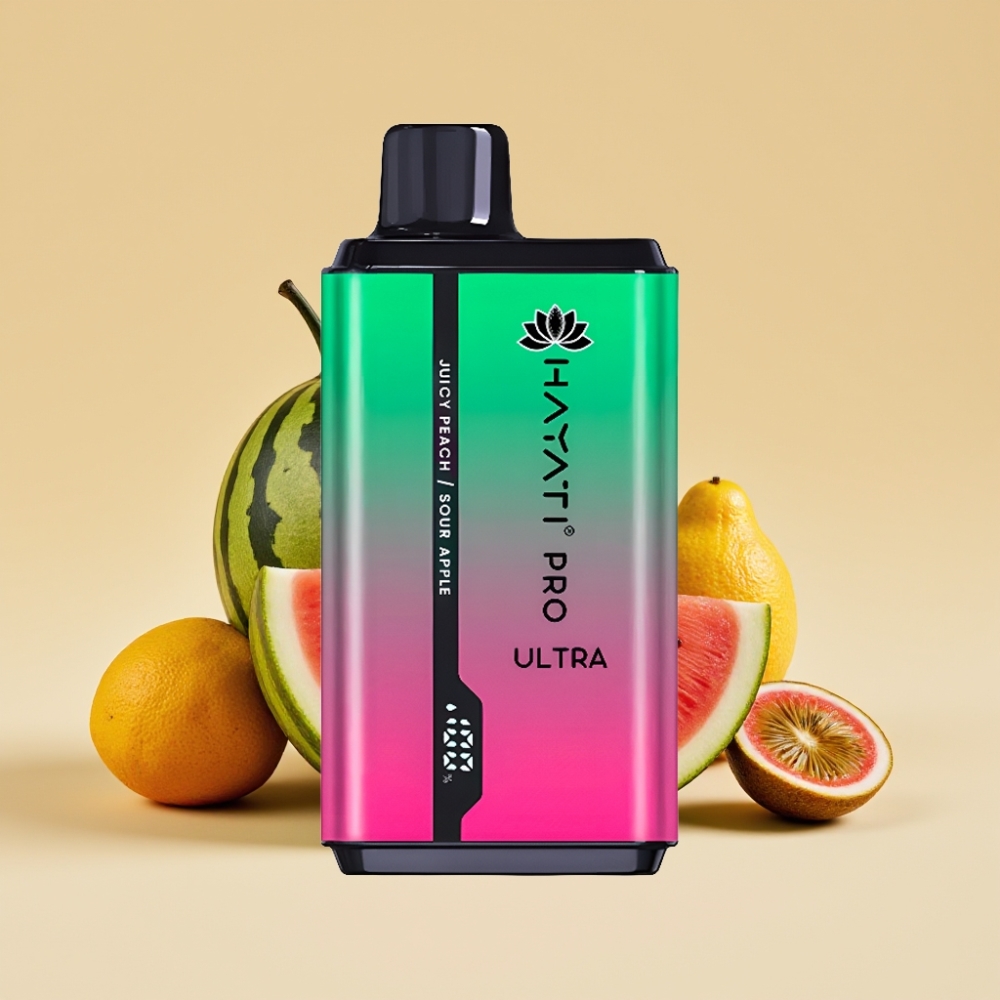 Hayati Pro Ultra 15000 Puffs Jednokratni Vape - Lubenica Kiwi Pasiflora (2×12ml, 2%)