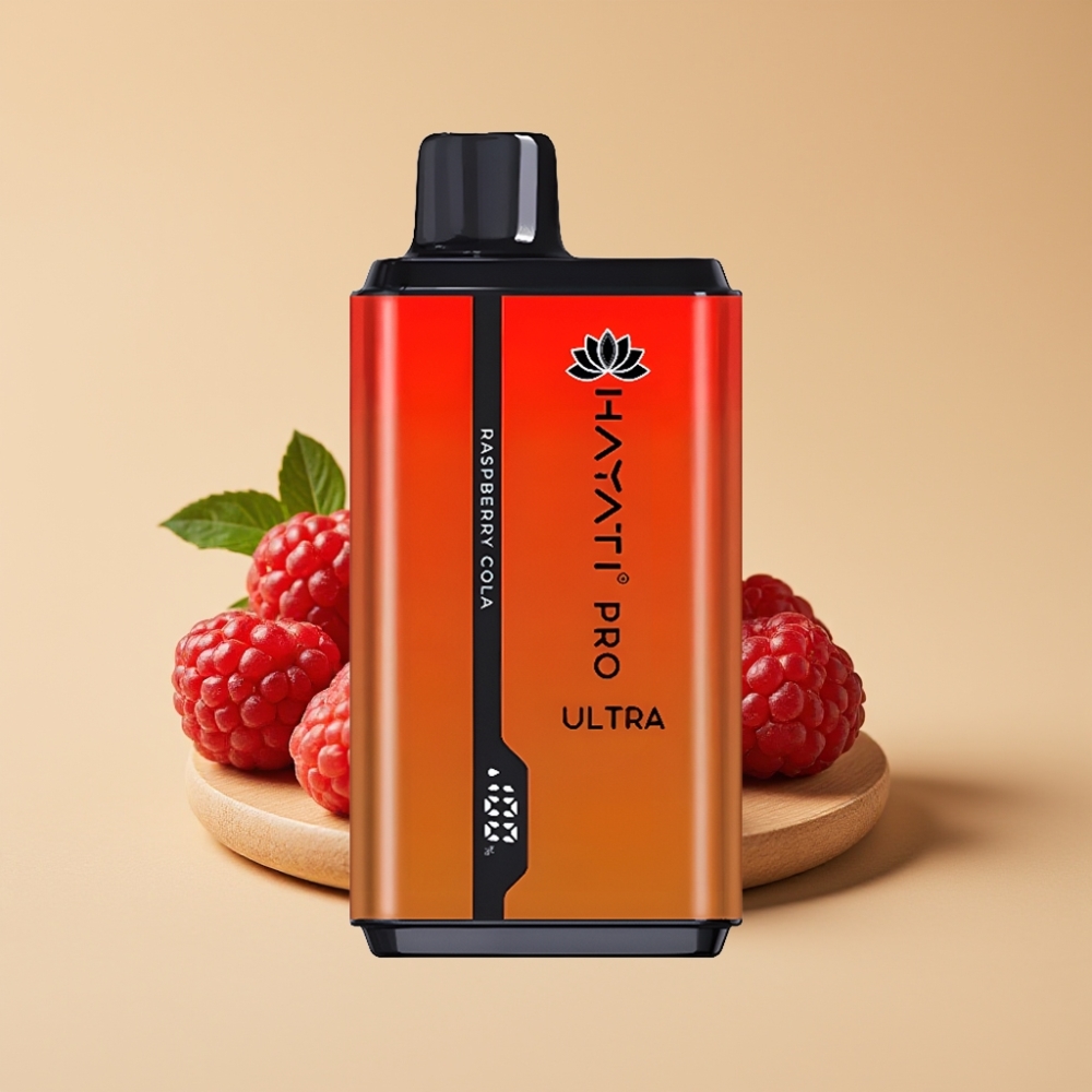 Hayati Pro Ultra 15000 Puffs Jednokratni Vape Malina Kola – 850mAh, 24ml, 2% Nikotina