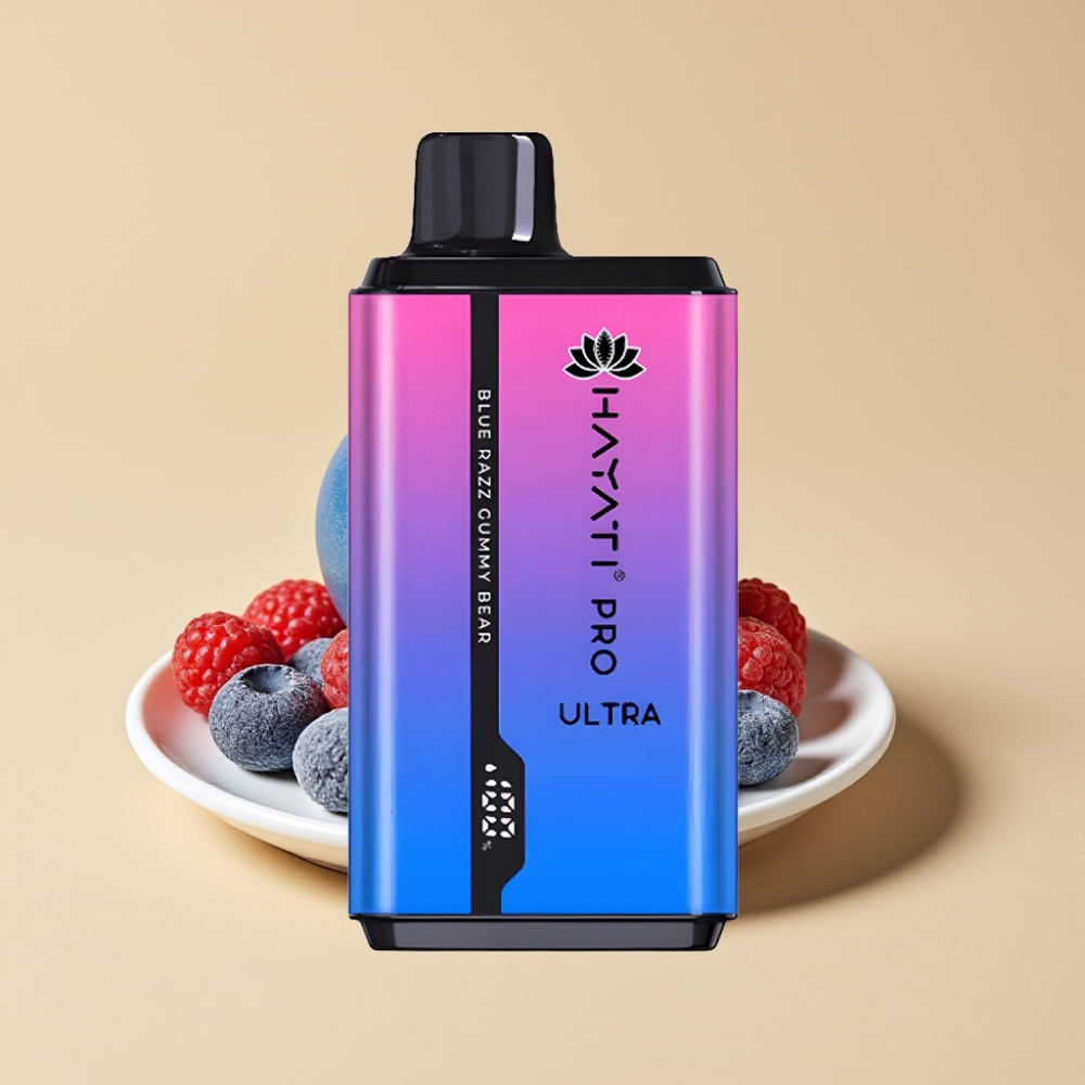 Hayati Pro Ultra 15000 Puffs Jednokratni Vape Plavi Malina Gummed Medo 2×12ml 2% 850mAh