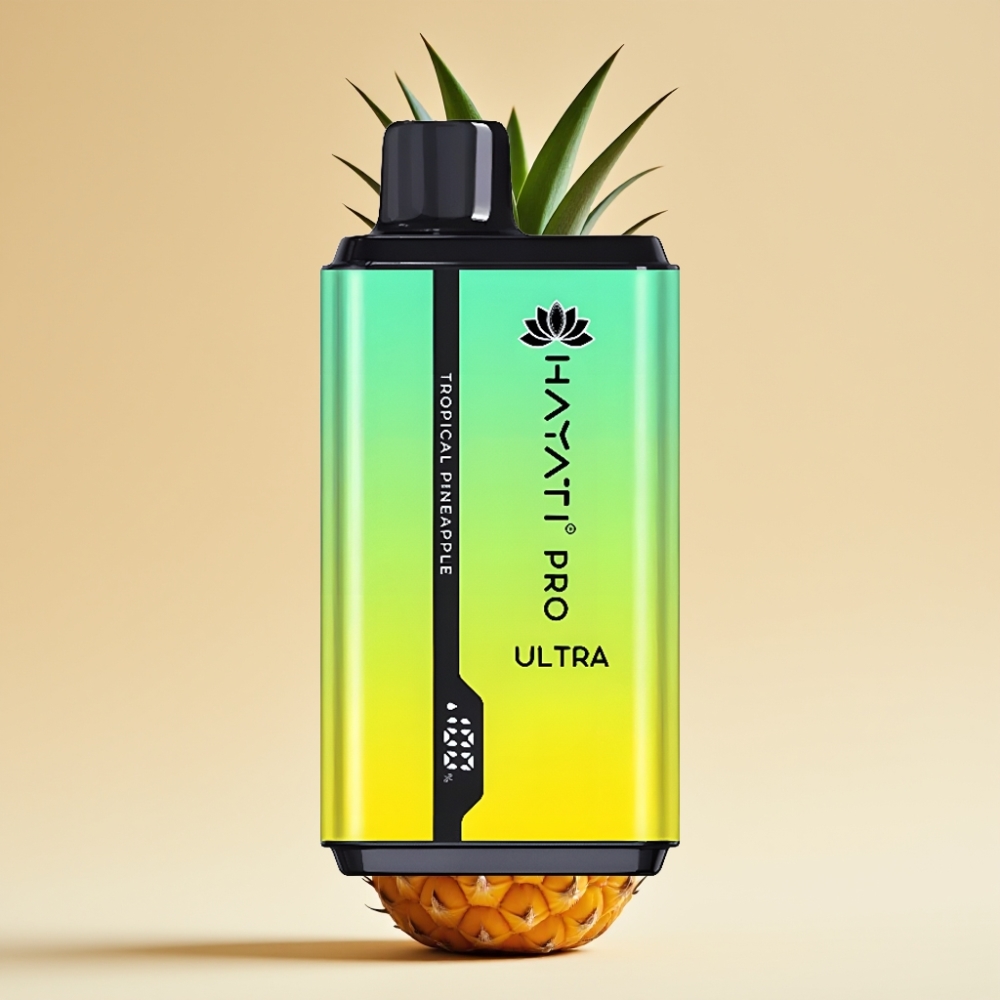 Hayati Pro Ultra 15000 Puffs Jednokratni Vape Tropska Ananas sa 850mAh Baterijom i 2×12ml Tekućine