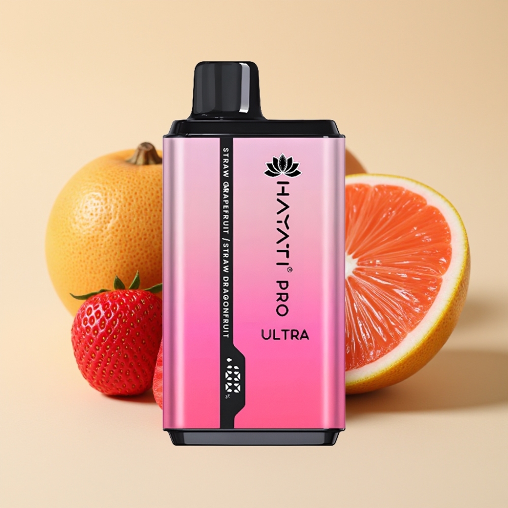 Hayati Pro Ultra 15000 Pufova Jednokratni Vape Jagoda Grejpfrut Jagoda Pitaja 2×12ml 2% Nikotina 850mAh
