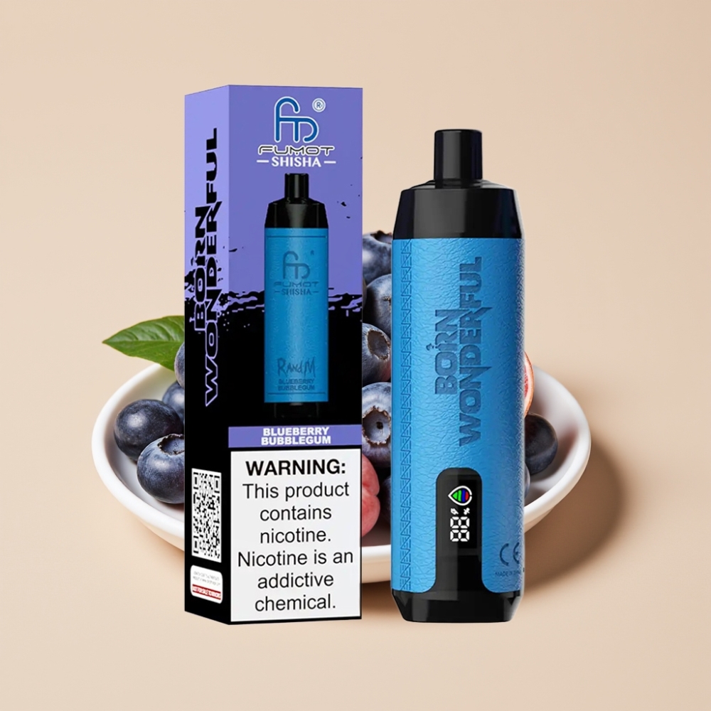 RandM Fumot Shisha 10000 Puffs Jednokratni Vape - Borovnica Žvakaća Guma, 18ml, 850mAh, Tip-C