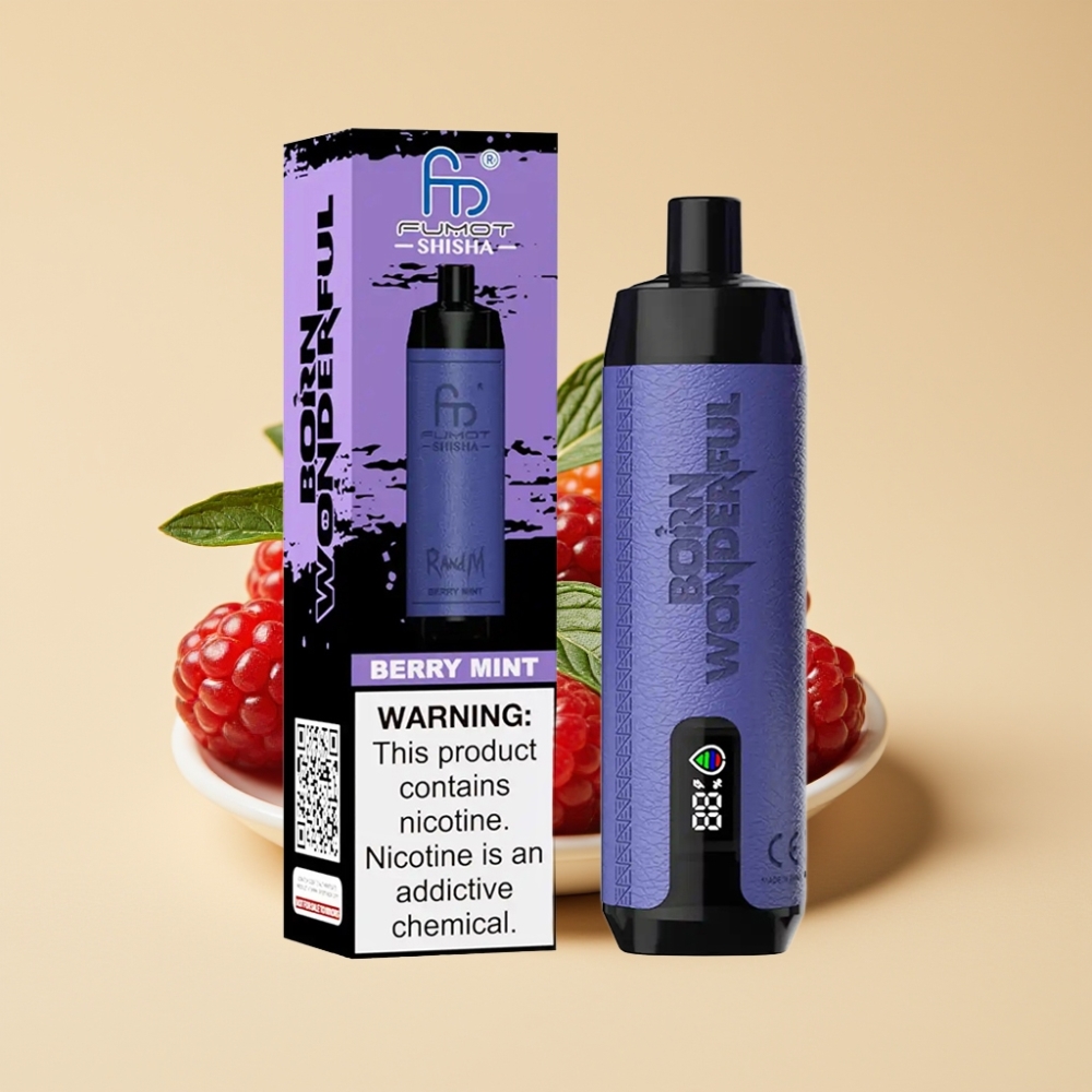 RandM Fumot Shisha 10000 Puffs Jednokratni Vape - Jagoda Met, 18ml, 850mAh, Type-C