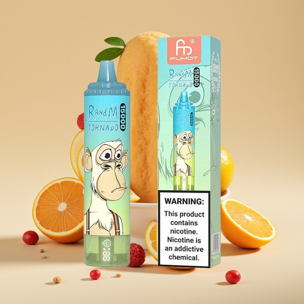 RandM Fumot Tornado 15000 Puffs Jednokratni Vape Ledena Bombonica sa Mesh Coil i LCD ekranom
