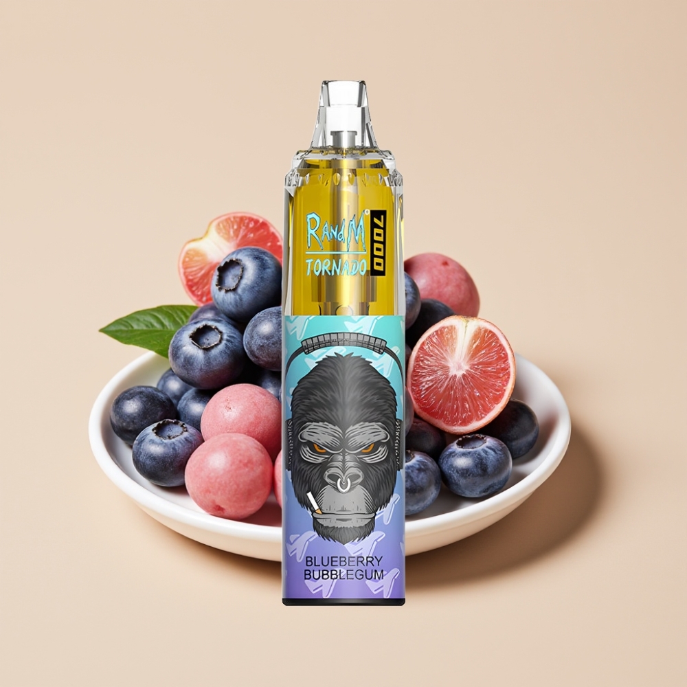 RandM Fumot Tornado 7000 Jednokratni Vape 14ML 850MAH Type-C RGB Blueberry Bubblegum