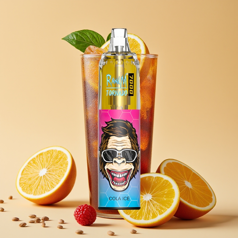 RandM Fumot Tornado 7000 Puffs Jednokratni Vape Cola Ice – 14ML, Mesh Coil, Type-C, RGB, Air-Adjustable