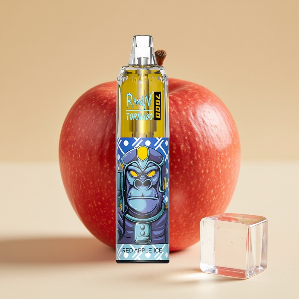 RandM Fumot Tornado 7000 Pufova Dispozabilna Vape Crvena Jabuka Led 14ML 850MAH Mesh