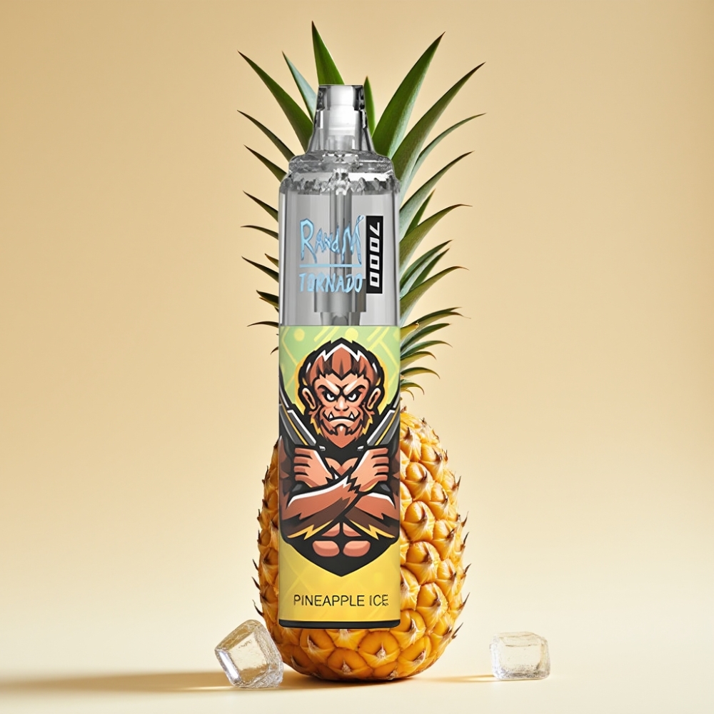 RandM Fumot Tornado 7000 Pufova Jednokratni Vape Ananas Led 14ML 850MAH Mesh Coil Type-C