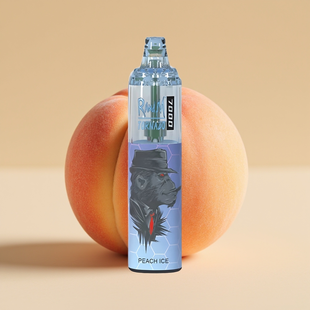 RandM Fumot Tornado 7000 Pufova Jednokratni Vape Breskva Led 14ML 850MAH Mesh Coil