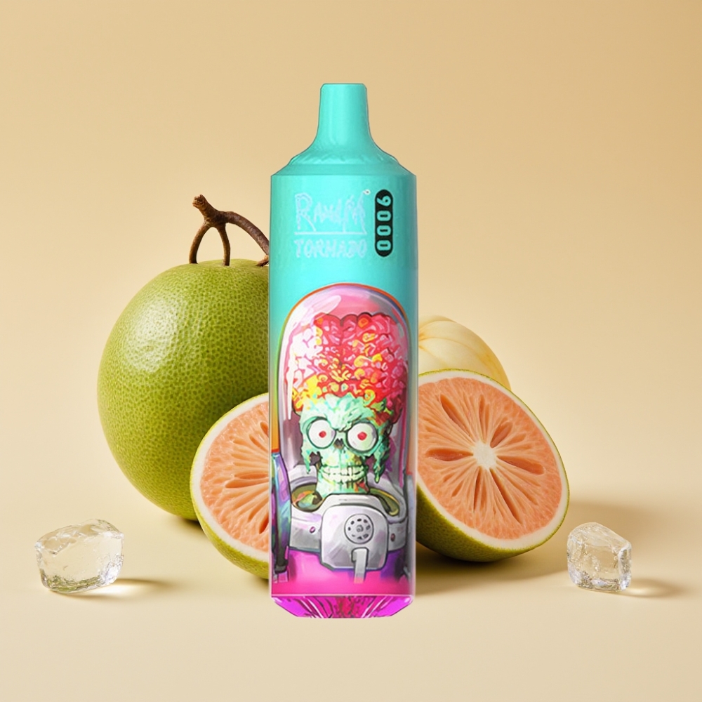 RandM Fumot Tornado 9000 Puffs Jednokratni Vape Guava Ice - 850mAh, 18mL, Mesh Coil, RGB Display