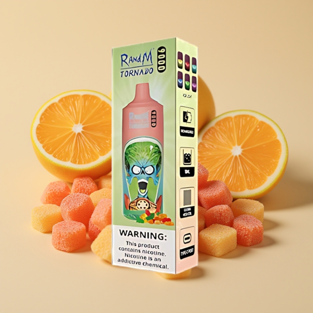 RandM Tornado 9000 Pufova Jednokratni Vape Gumeni Medved 850mAh 18mL Mesh Coil RGB