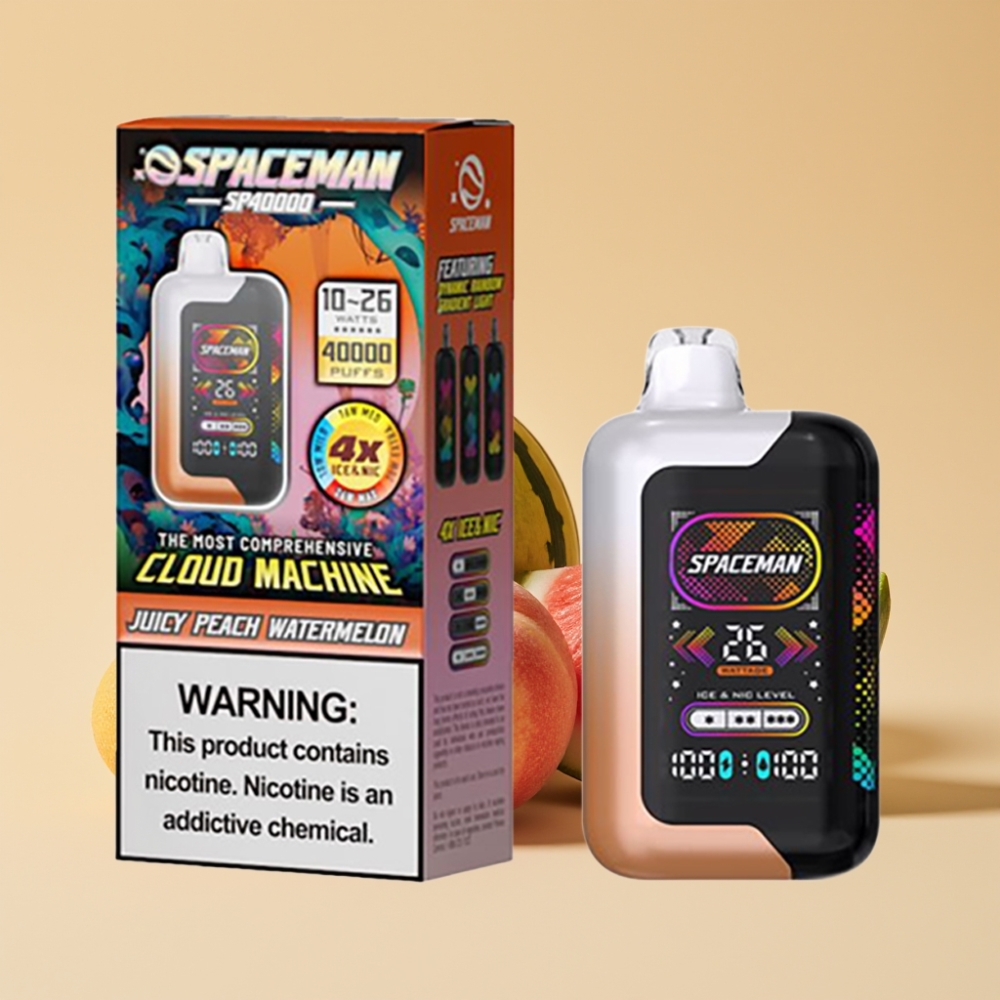 SMOK SPACEMAN SP40000 Jednokratni Vape Sočna Breskva Lubenica Zero Nikotina