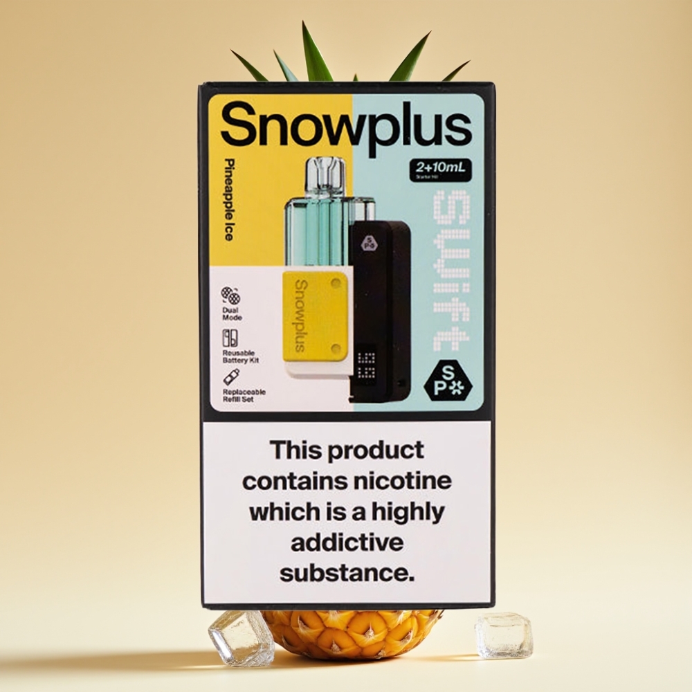Snowplus Swift 5000 Puffs Prefilled Pod Kit 1000 mAh Dual Mesh Ananas Led (Pineapple Ice) 2+10 ml 2%