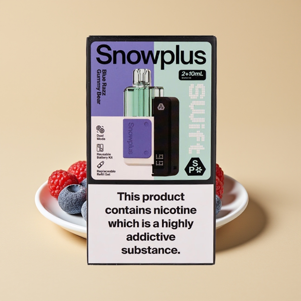 Snowplus Swift 5000 Puffs Prefilled Pod Kit 1000mAh Dual Mesh Plava Malina Gumeni Medved 2+10ml 2%