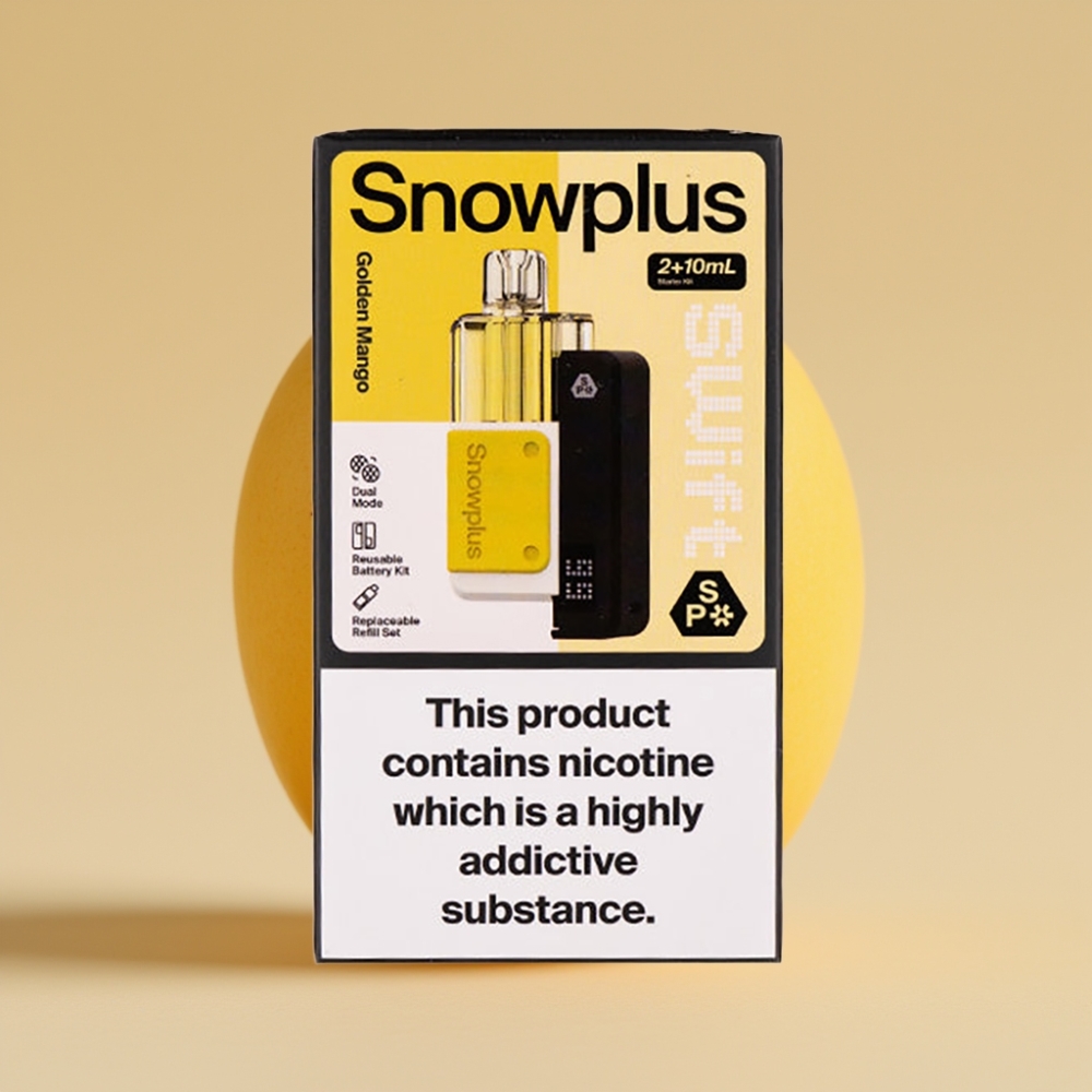 Snowplus Swift 5000 Puffs Prefilled Pod Kit Zlatna Mango – 1000 mAh, Dual Mesh, 2+10 ml, 2% Nikotin