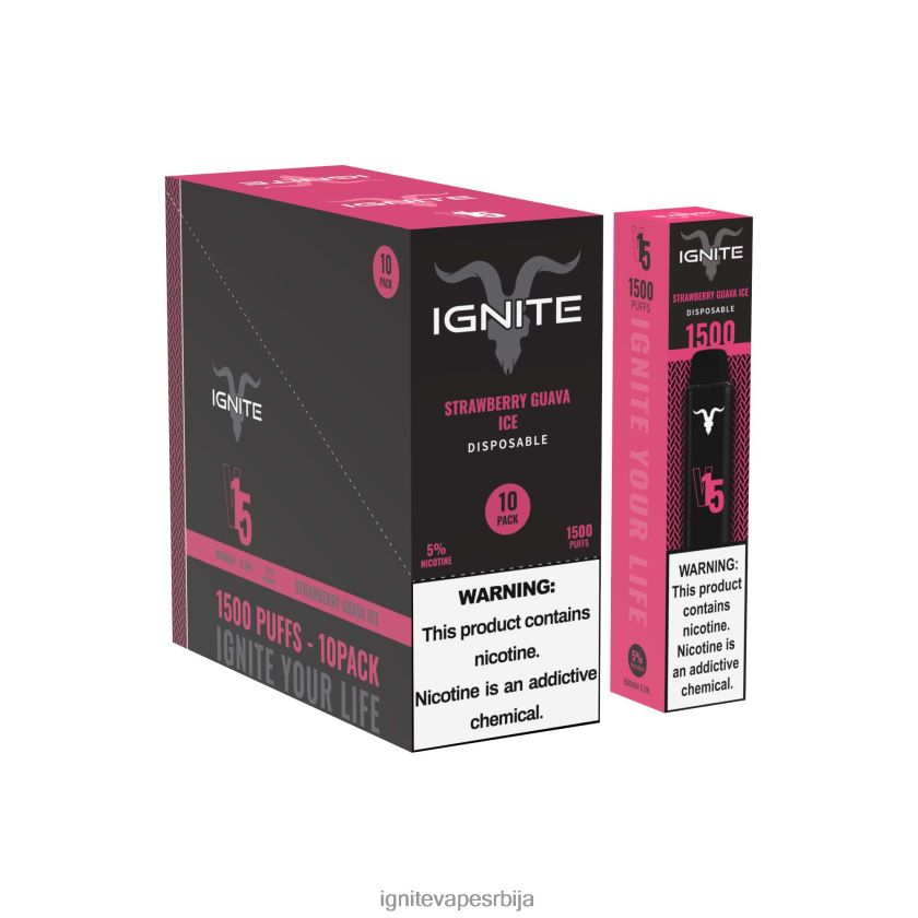 IGNITE V15 вапе оловка 10 ком јагода гуава лед Best Ignite Flavors L42H105