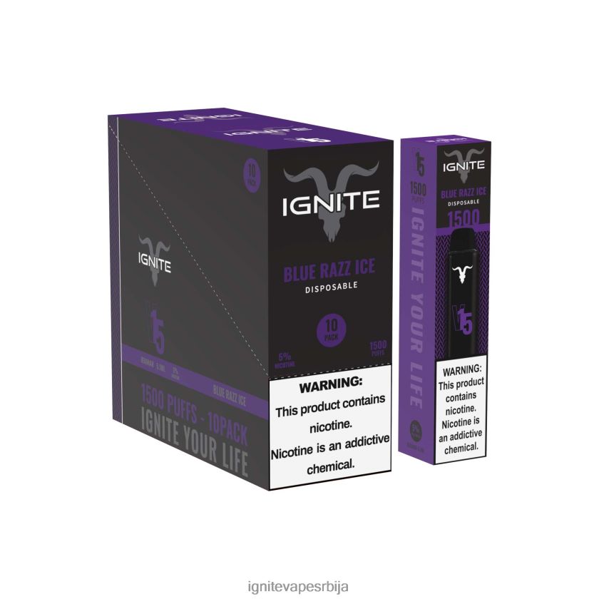 IGNITE V15 вапе оловка 10 ком плави разз лед Ignite Order Online L42H96
