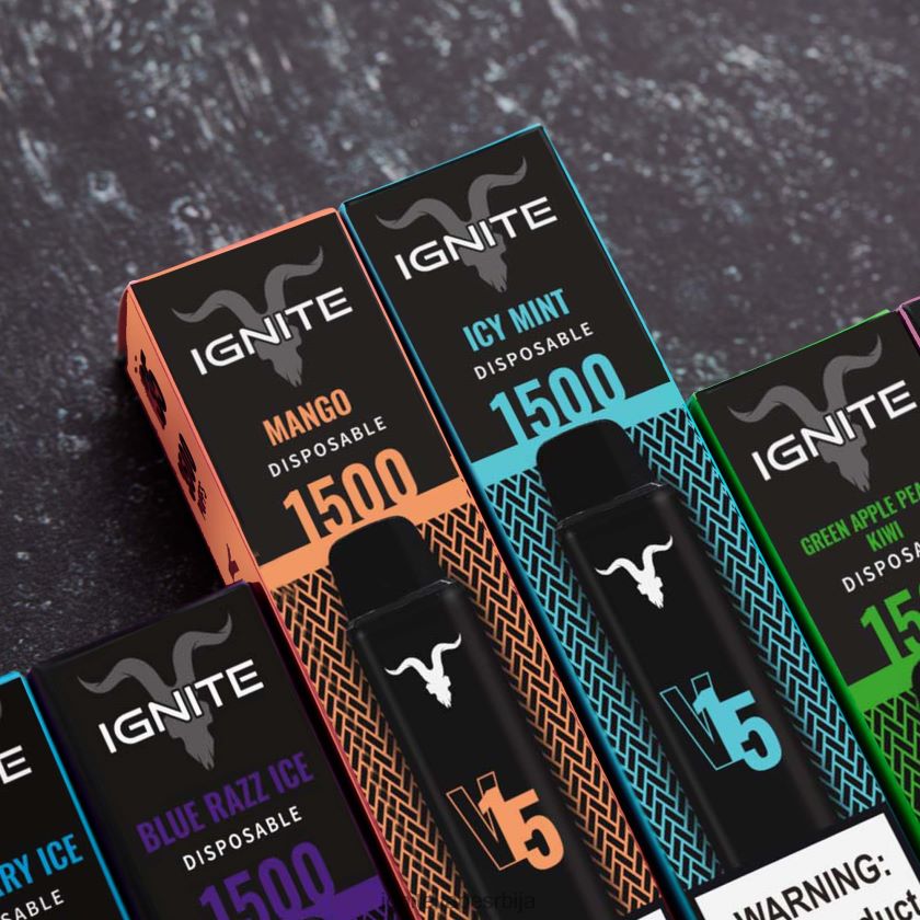IGNITE V15 вапе оловка 10 ком ментол Ignite Puff Price L42H103