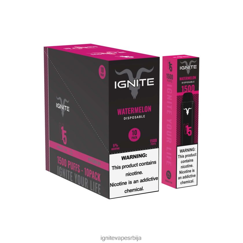 IGNITE V15 вапе оловка 10 ком ментол Ignite Puff Price L42H103