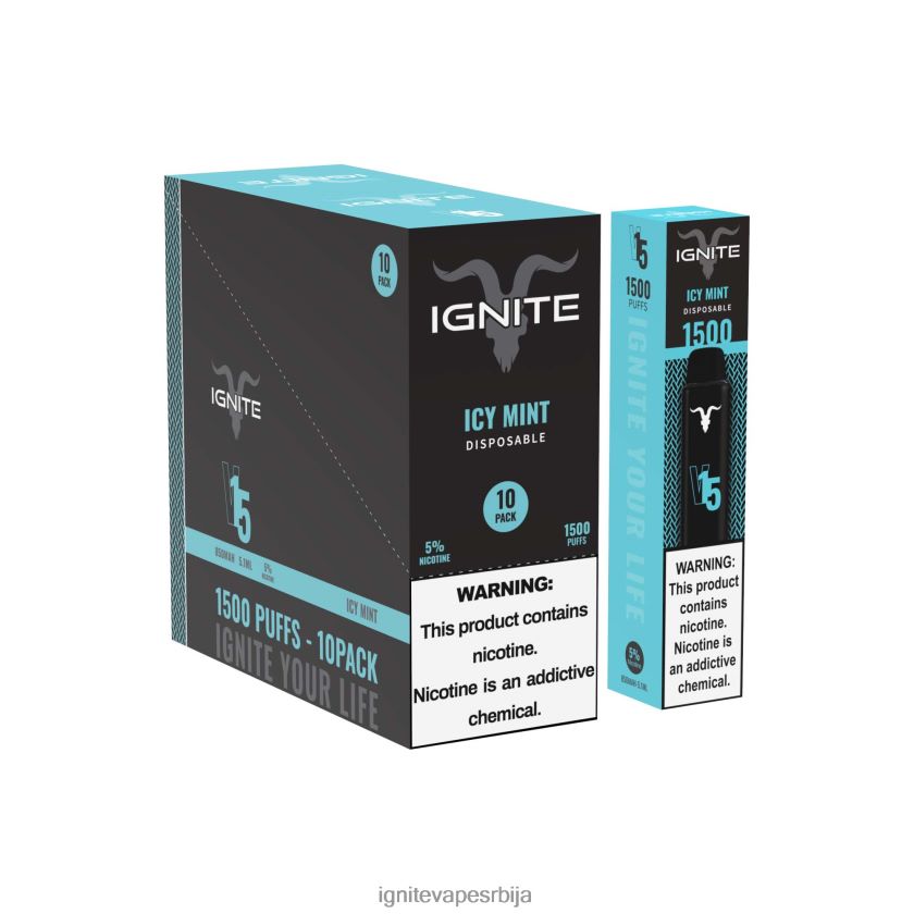 IGNITE V15 вапе оловка 10 ком ледена мента Ignite Vape Beograd L42H102