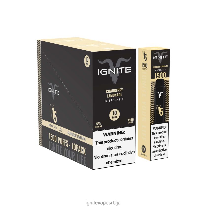 IGNITE V15 вапе оловка 10 ком лимунада од бруснице Ignite Vape Sales L42H99