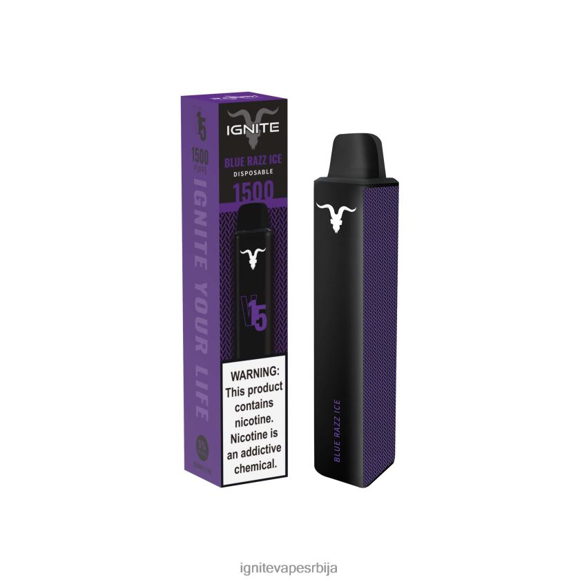 IGNITE V15 електронска цигара плави разз лед Ignite Rechargeable Vape L42H107