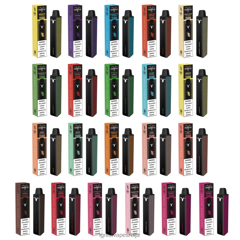 IGNITE V15 електронска цигара плави разз лед Ignite Rechargeable Vape L42H107