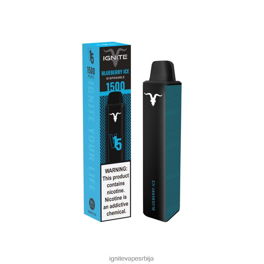 IGNITE V15 електронска цигара плави разз лед Ignite Rechargeable Vape L42H107