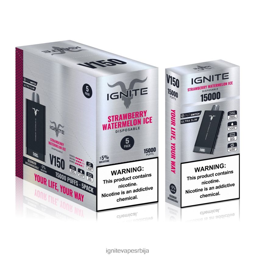 IGNITE V150 вапе оловка 5 ком зелена јабука Best Ignite Flavors L42H85