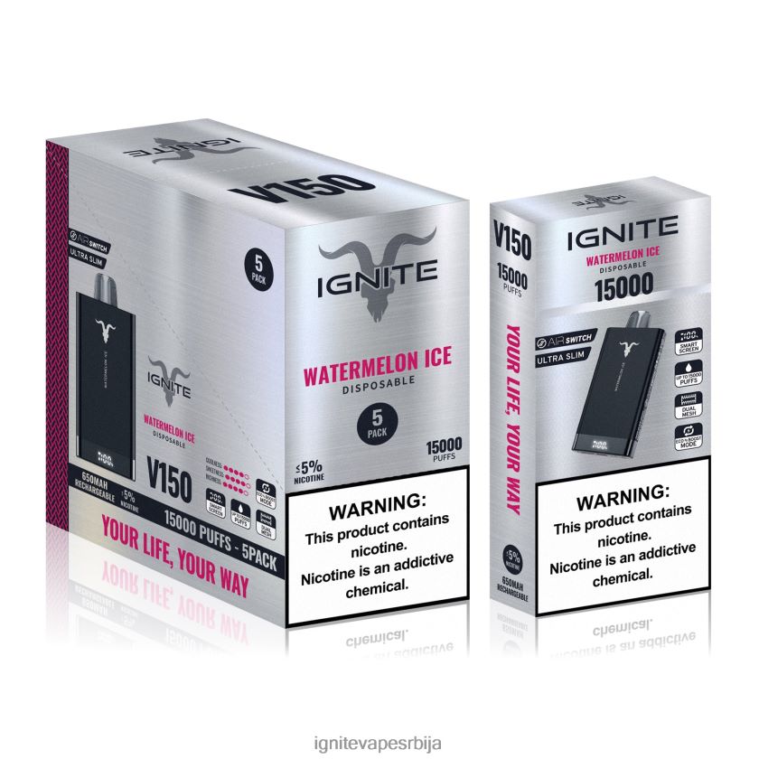 IGNITE V150 вапе оловка 5 ком зелена јабука Best Ignite Flavors L42H85