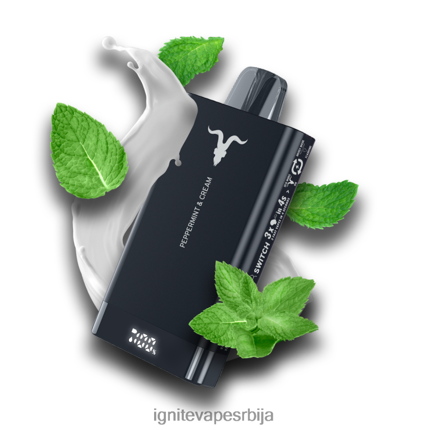IGNITE V150 електронска цигара пеперминт и кајмак Ignite Puff Price L42H73