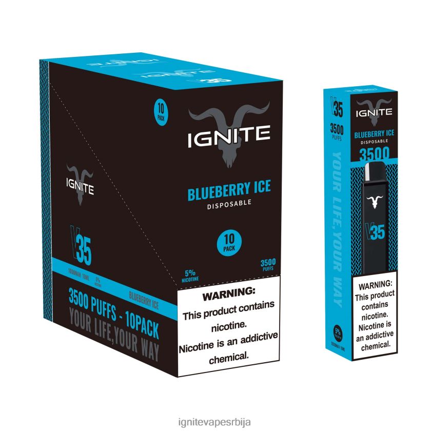 IGNITE V35 вапе оловка 10 ком јагода банана Ignite Disposable Vape L42H128