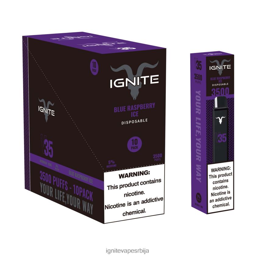 IGNITE V35 вапе оловка 10 ком јагода банана Ignite Disposable Vape L42H128