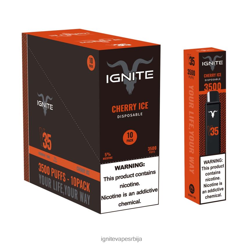 IGNITE V35 вапе оловка 10 ком јагода банана Ignite Disposable Vape L42H128