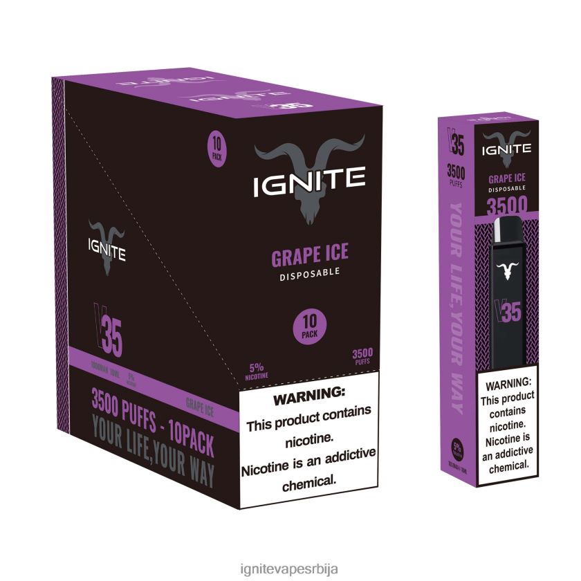 IGNITE V35 вапе оловка 10 ком јагода банана Ignite Disposable Vape L42H128