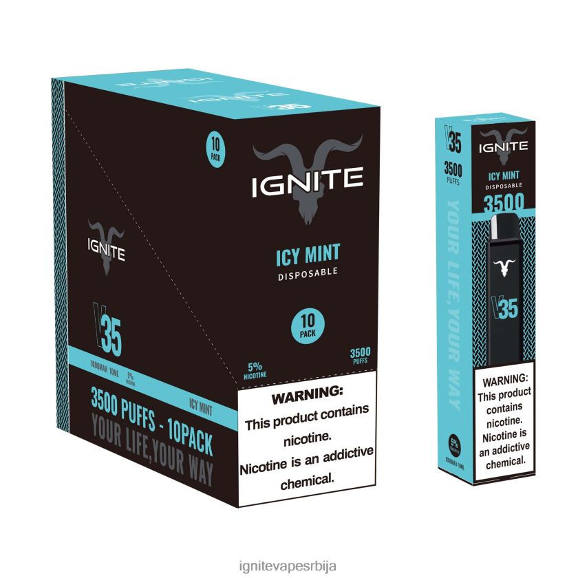 IGNITE V35 вапе оловка 10 ком јагода банана Ignite Disposable Vape L42H128