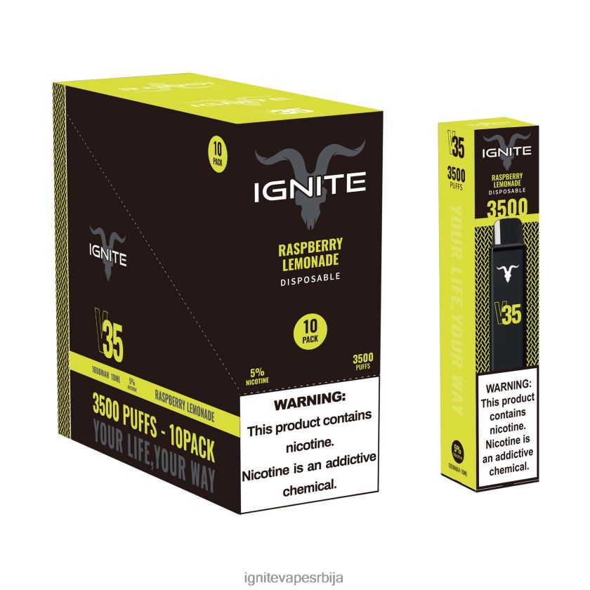 IGNITE V35 вапе оловка 10 ком јагода банана Ignite Disposable Vape L42H128