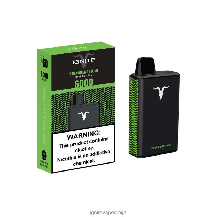 IGNITE V60 електронска цигара киви од јагоде Ignite Rechargeable Vape L42H37