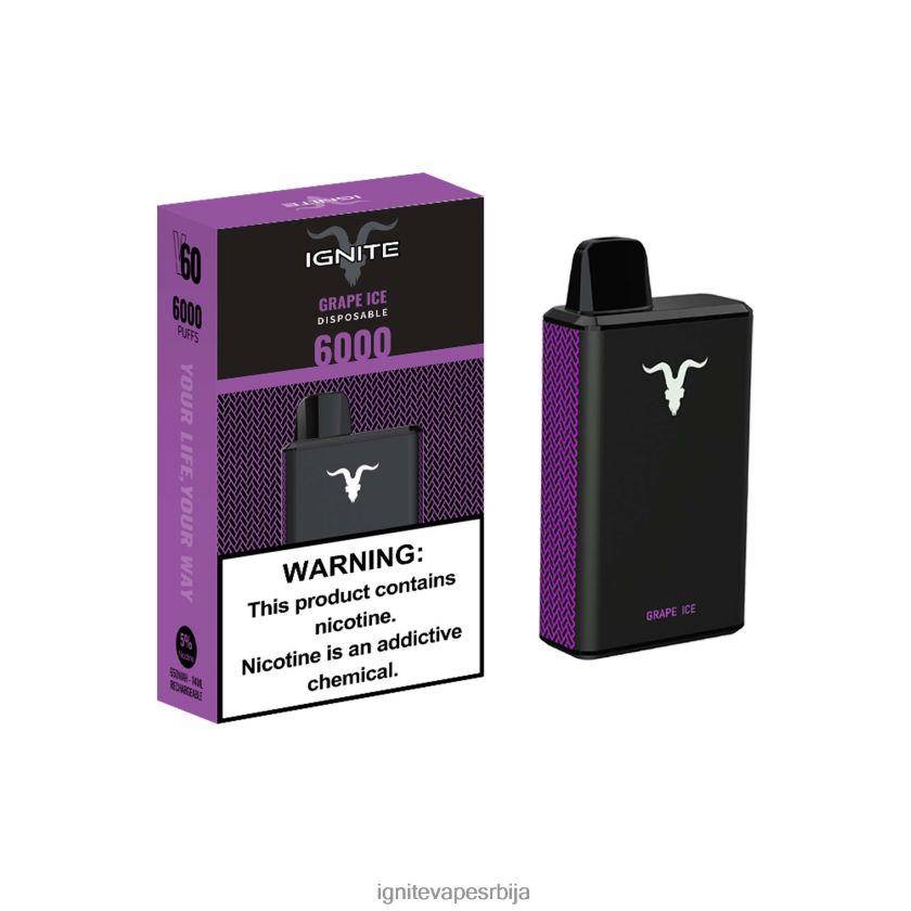 IGNITE V60 електронска цигара грожђани лед Ignite Vape Beograd L42H32