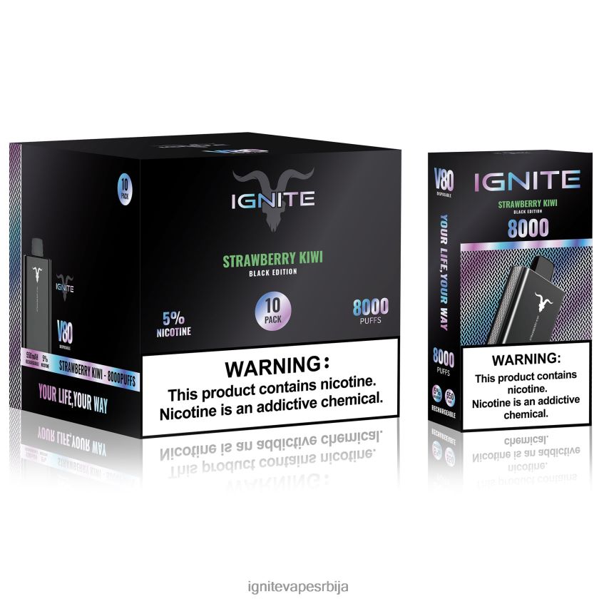 IGNITE V80 вапе оловка 10 ком киви од јагоде Ignite Vape Store L42H64