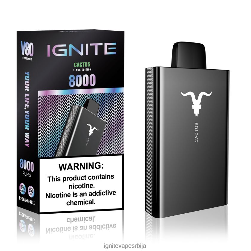 IGNITE V80 електронска цигара кактус Ignite Puff Price L42H43